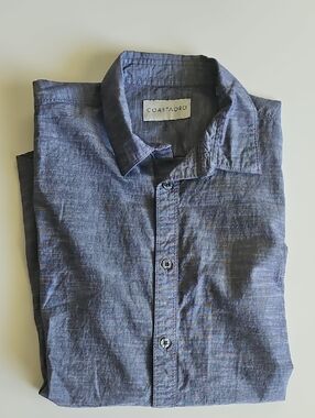 Coastaoro Men’s Blue Button-Up Shirt